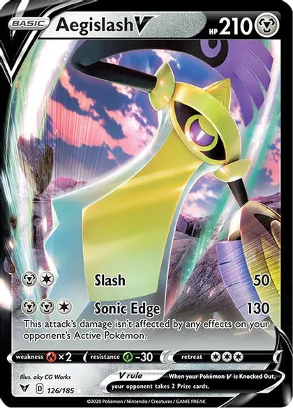 Aegislash V - Vivid Voltage #126/185 (Ultra Rare) Reborn Collectables Aegislash V - Vivid Voltage #126/185 (Ultra Rare) Reborn Collectables