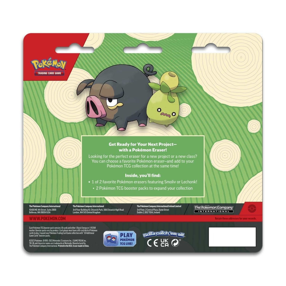 Back to School Eraser Lechonk back