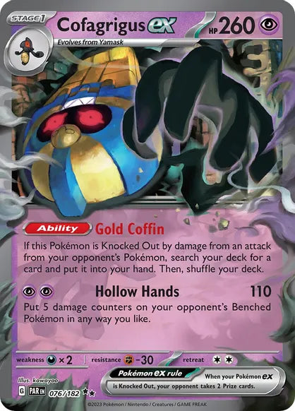 Cofagrigus ex Paradox Rift 076 Ultra Rare