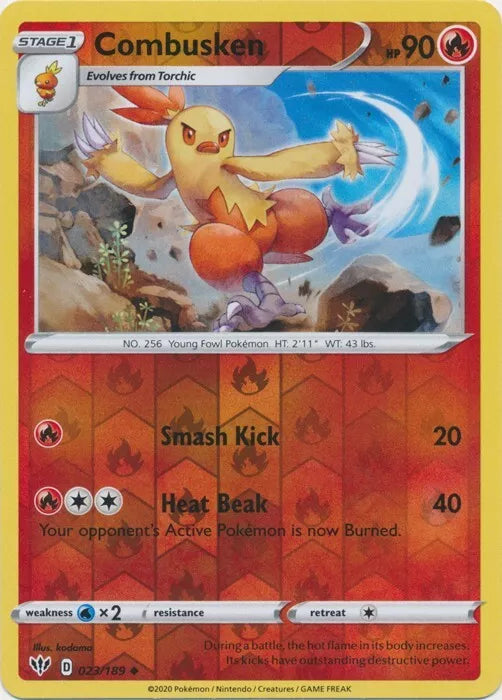 Combusken 023/189 - Darkness Ablaze (Uncommon)(Reverse Holo)