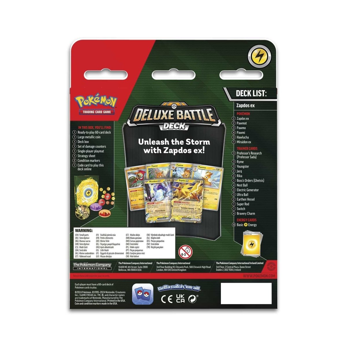 Deluxe Battle Deck Zapdos ex back
