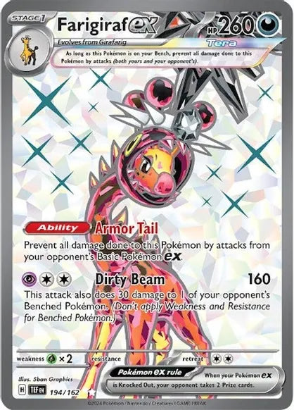 Farigiraf ex - Temporal Forces #194/162 (Secret Rare) Reborn Collectables Farigiraf ex - Temporal Forces #194/162 (Secret Rare) Reborn Collectables