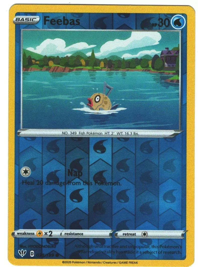 Feebas Reverse Holo Darkness Ablaze 038