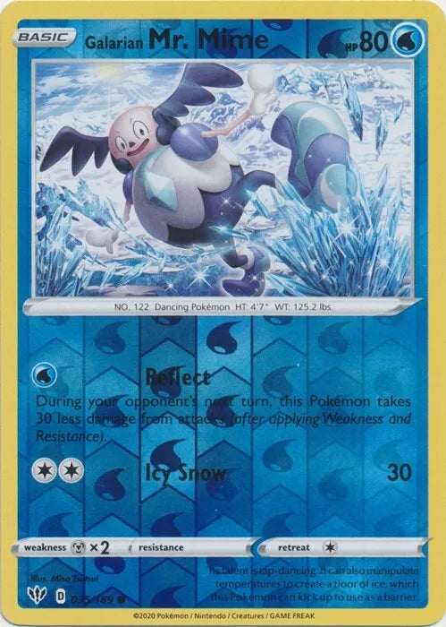Galarian Mr. Mime Reverse Holo Darkness Ablaze 035