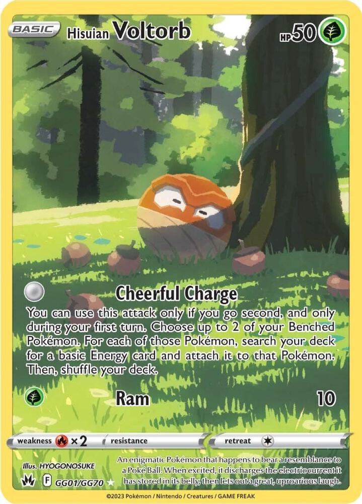 Hisuian Voltorb Crown Zenith GG01 Ultra Rare