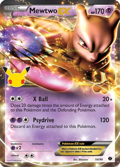 Mewtwo EX: Celebrations - #54/99 (Ultra Rare) Reborn Collectables Mewtwo EX: Celebrations - #54/99 (Ultra Rare) Reborn Collectables