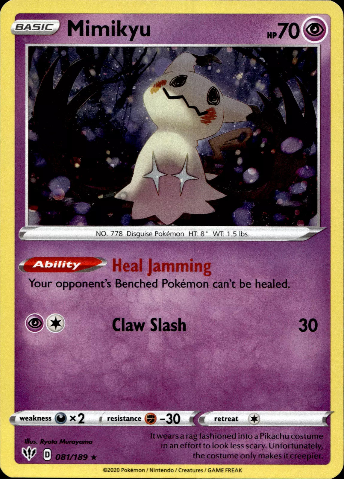 Mimikyu Darkness Ablaze Holo 081