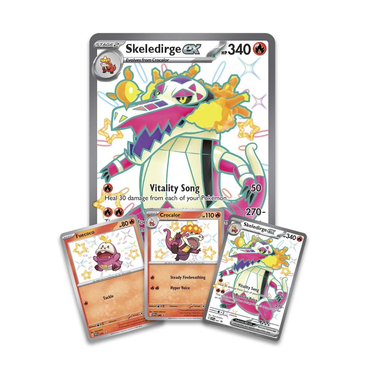 Paldean Fates Skeledirge ex Premium Collection inside 1