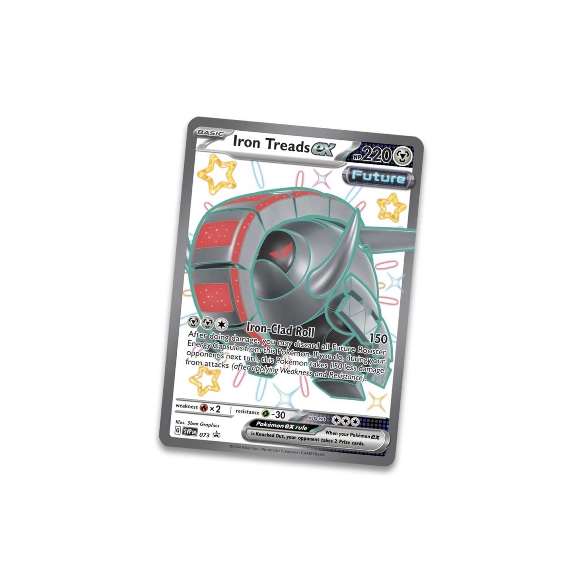 Paldean Fates Tins Shiny Iron Treads ex inside 2