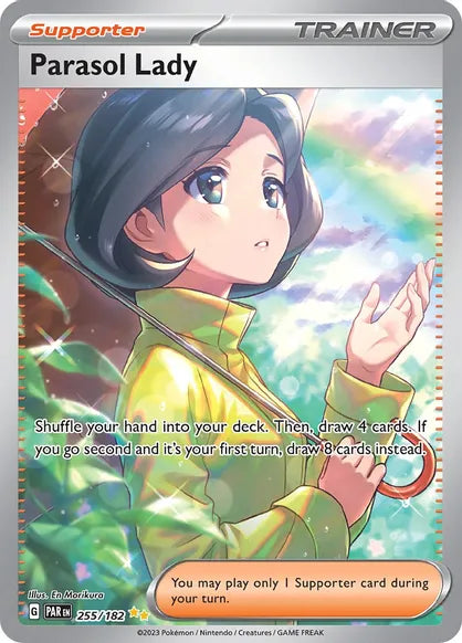 Parasol Lady - Paradox Rift #255/182 (Secret Rare) Reborn Collectables Parasol Lady - Paradox Rift #255/182 (Secret Rare) Reborn Collectables