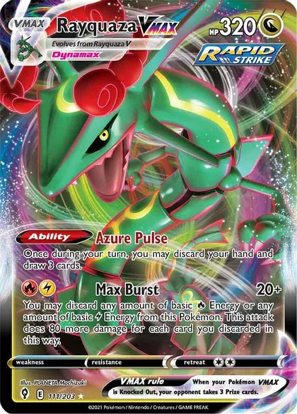 Rayquaza Vmax - Evolving Skies #111/203 (Ultra Rare) Reborn Collectables Rayquaza Vmax - Evolving Skies #111/203 (Ultra Rare) Reborn Collectables