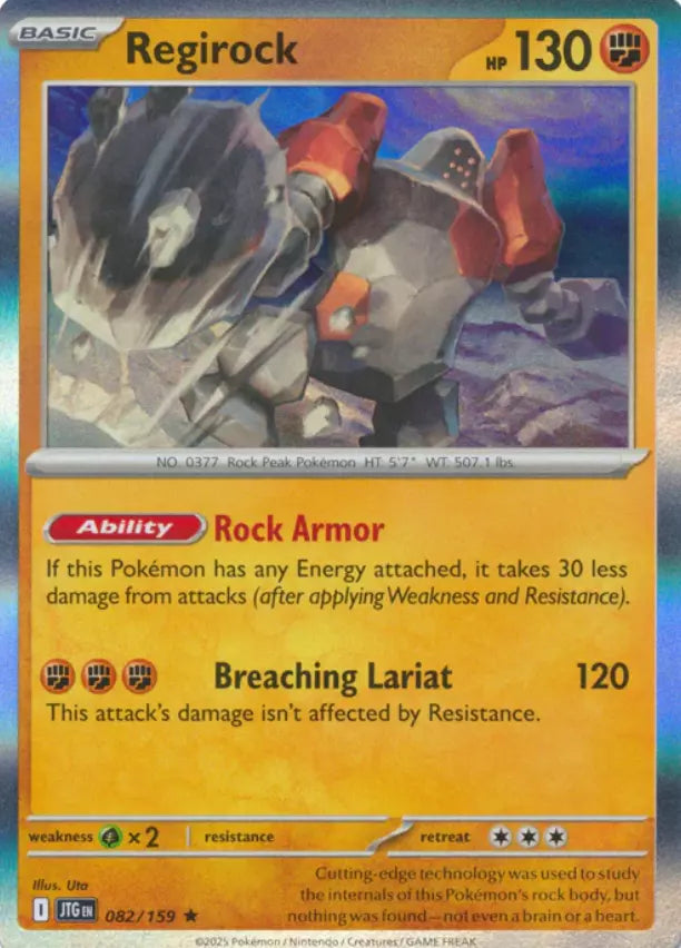 Regirock Journey Together Holo 082
