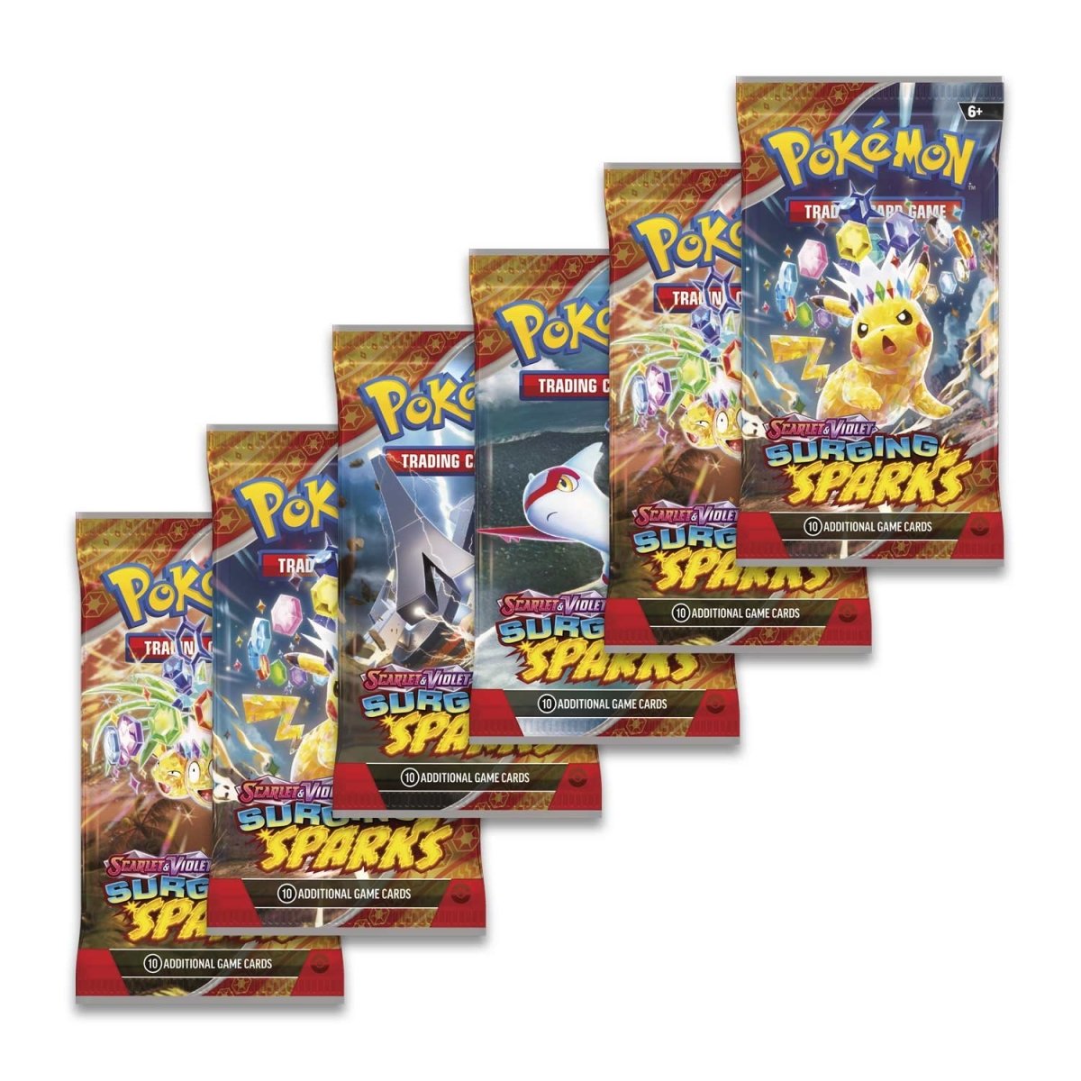 Surging Sparks Booster Bundle 6 Packs inside