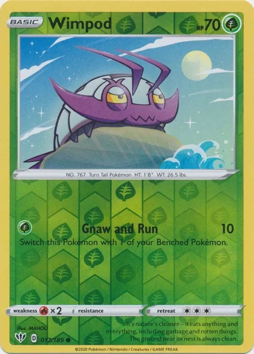 Wimpod Reverse Holo Darkness Ablaze 017