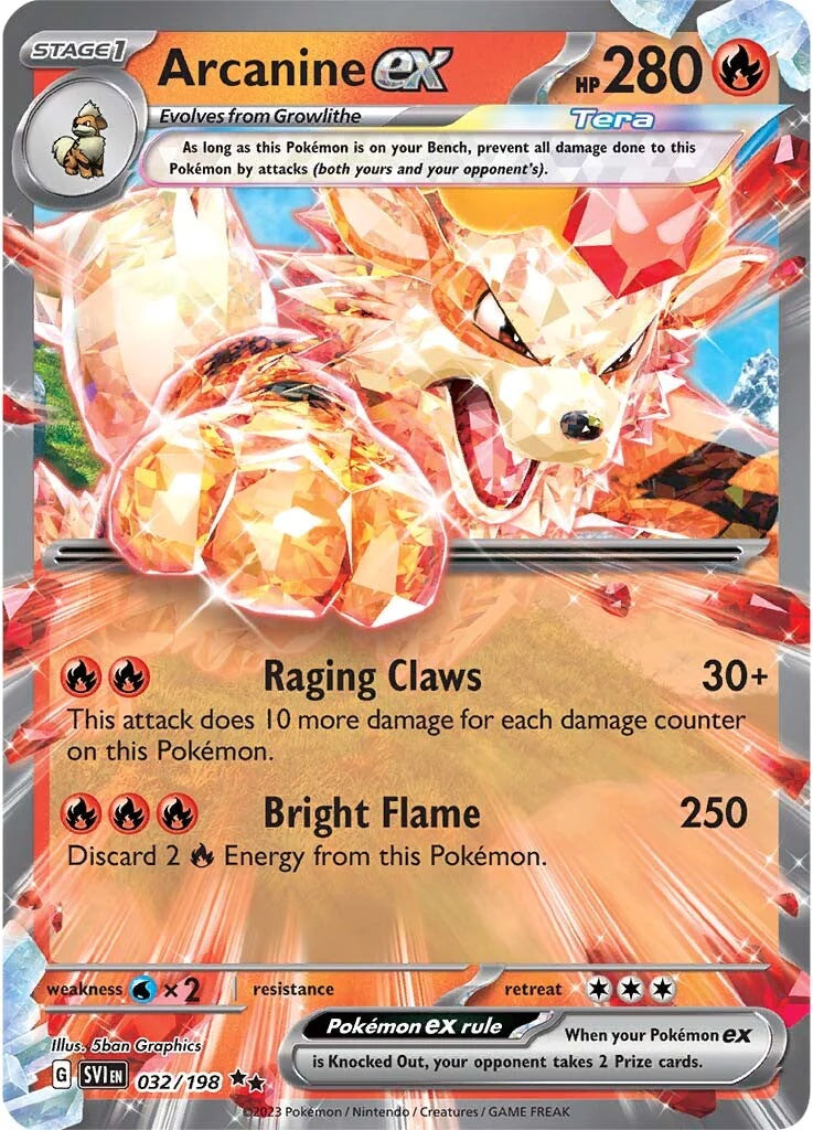 Arcanine ex Scarlet and Violet 32 Ultra Rare