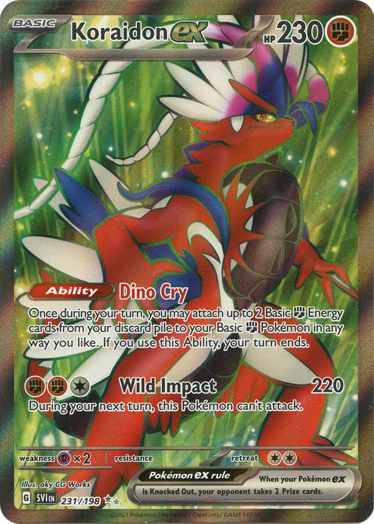 Koraidon ex - Scarlet & Violet #231/198 (Secret Rare) Reborn Collectables Koraidon ex - Scarlet & Violet #231/198 (Secret Rare) Reborn Collectables