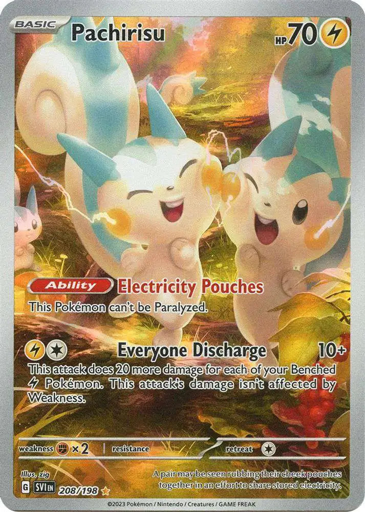 Pachirisu - Scarlet & Violet #208/198 (Secret Rare) Reborn Collectables Pachirisu - Scarlet & Violet #208/198 (Secret Rare) Reborn Collectables