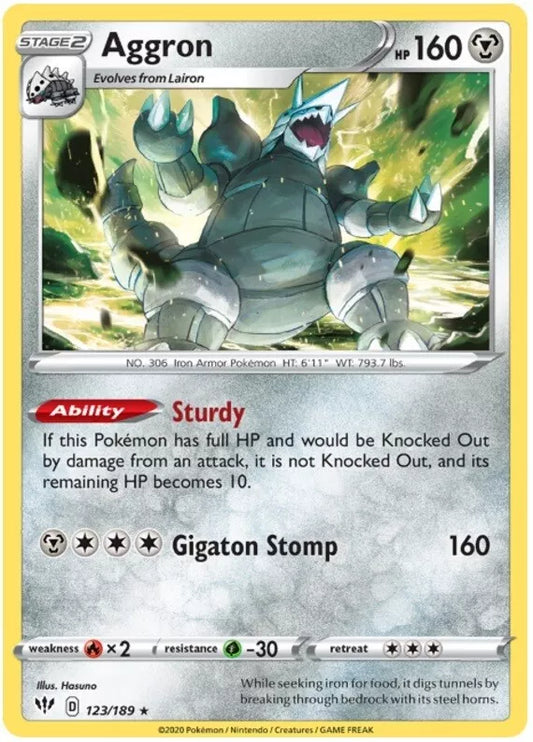 Aggron Darkness Ablaze Holo 123