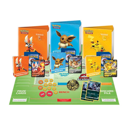 Battle Academy Cinderace V, Pikachu V, Eevee V inside