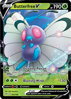 Butterfree V Darkness Ablaze 001 Ultra Rare