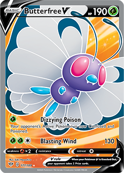 Butterfree V Darkness Ablaze 177 Ultra Rare