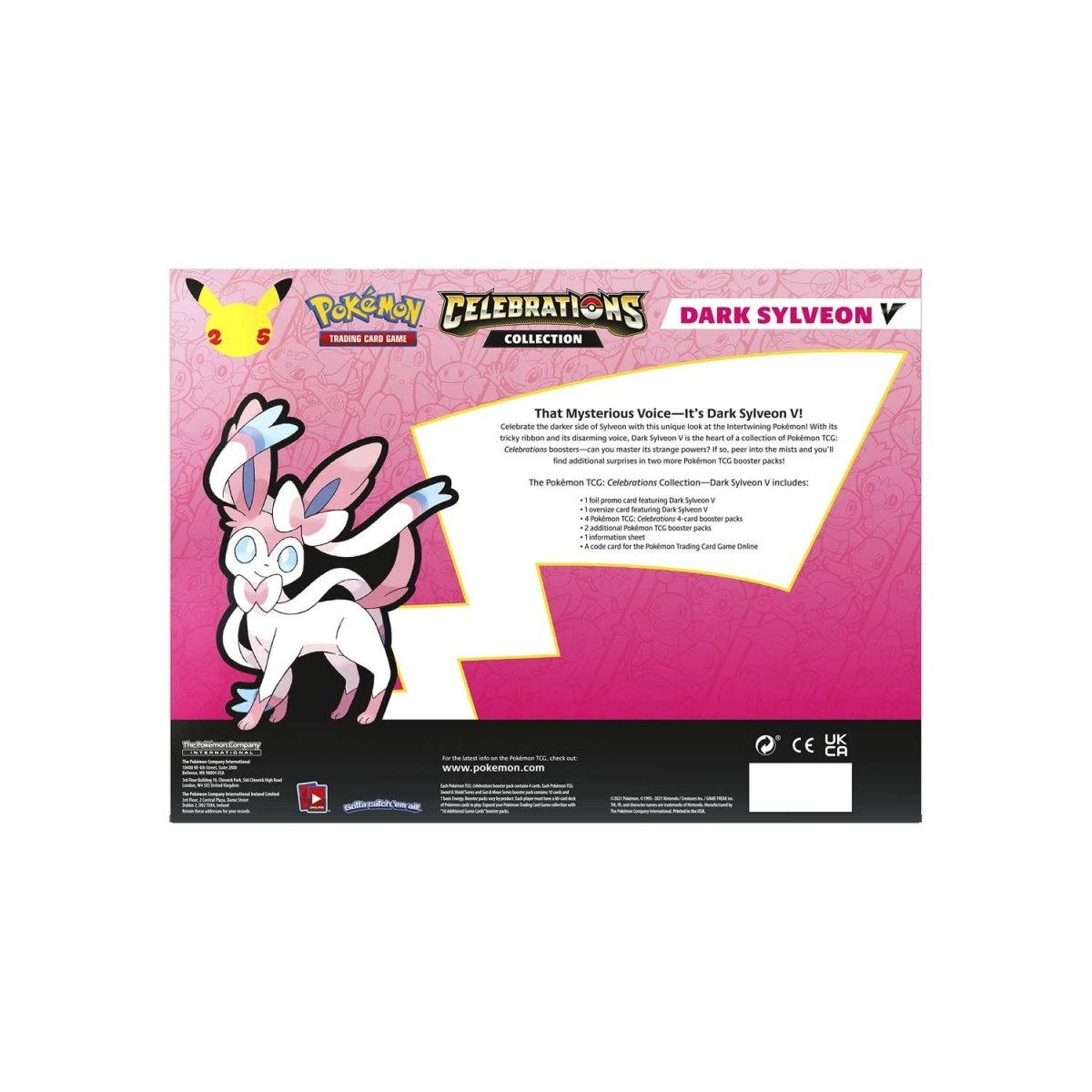 Celebrations Collection Box Dark Sylveon V back