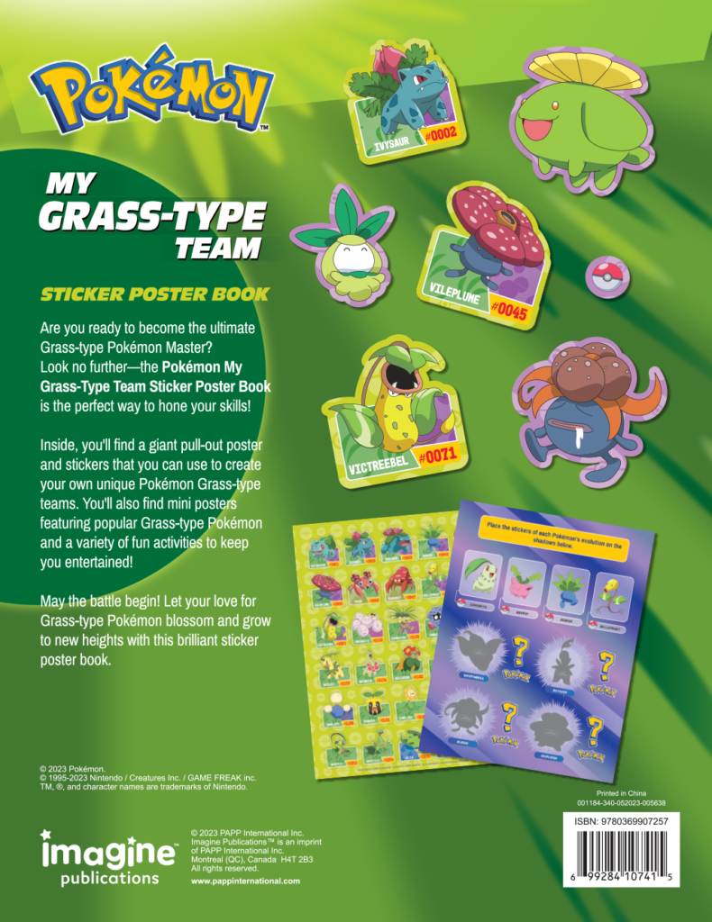 Deluxe Sticker Poster Book My Grass Type Team