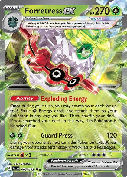 Forretress ex Paldea Evolved 005 Ultra Rare