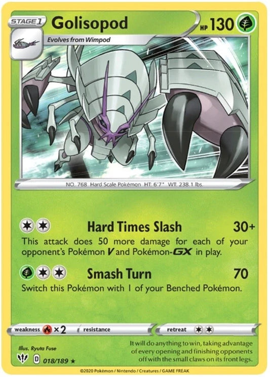 Golisopod Darkness Ablaze Holo 018