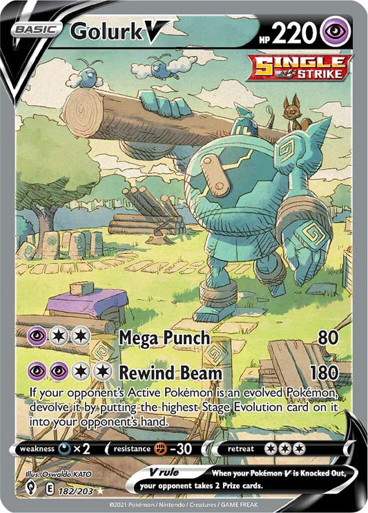 Golurk V Evolving Skies 182 Alternate Full Art