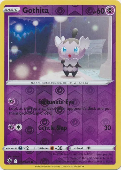 Gothita Reverse Holo Darkness Ablaze 073