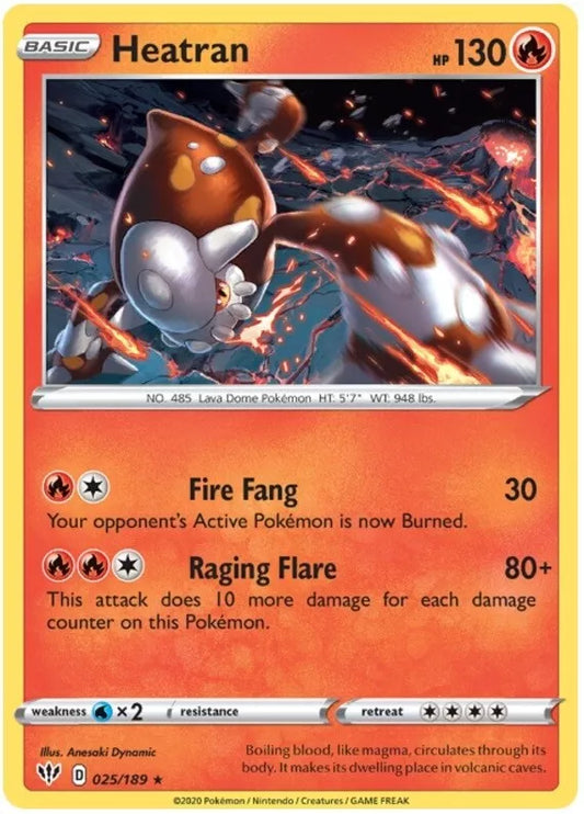 Heatran Darkness Ablaze Holo 025