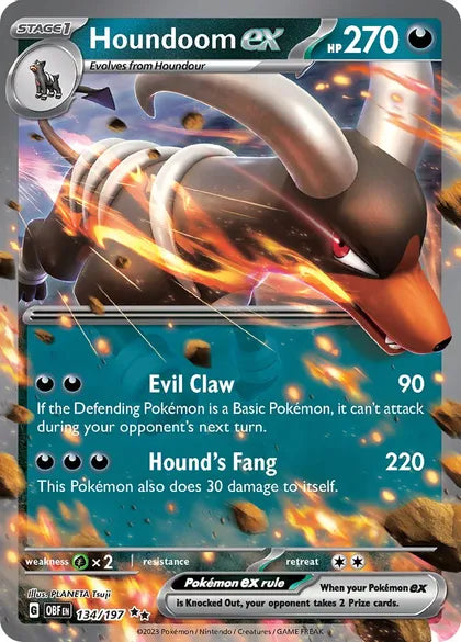 Houndoom ex Obsidian Flames 134 Ultra Rare