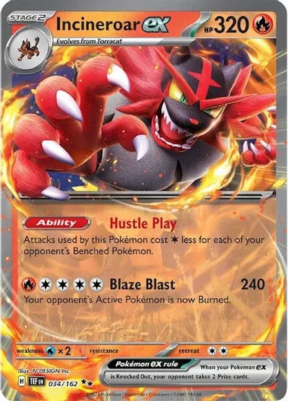 Incineroar ex Temporal Forces 034 Ultra Rare