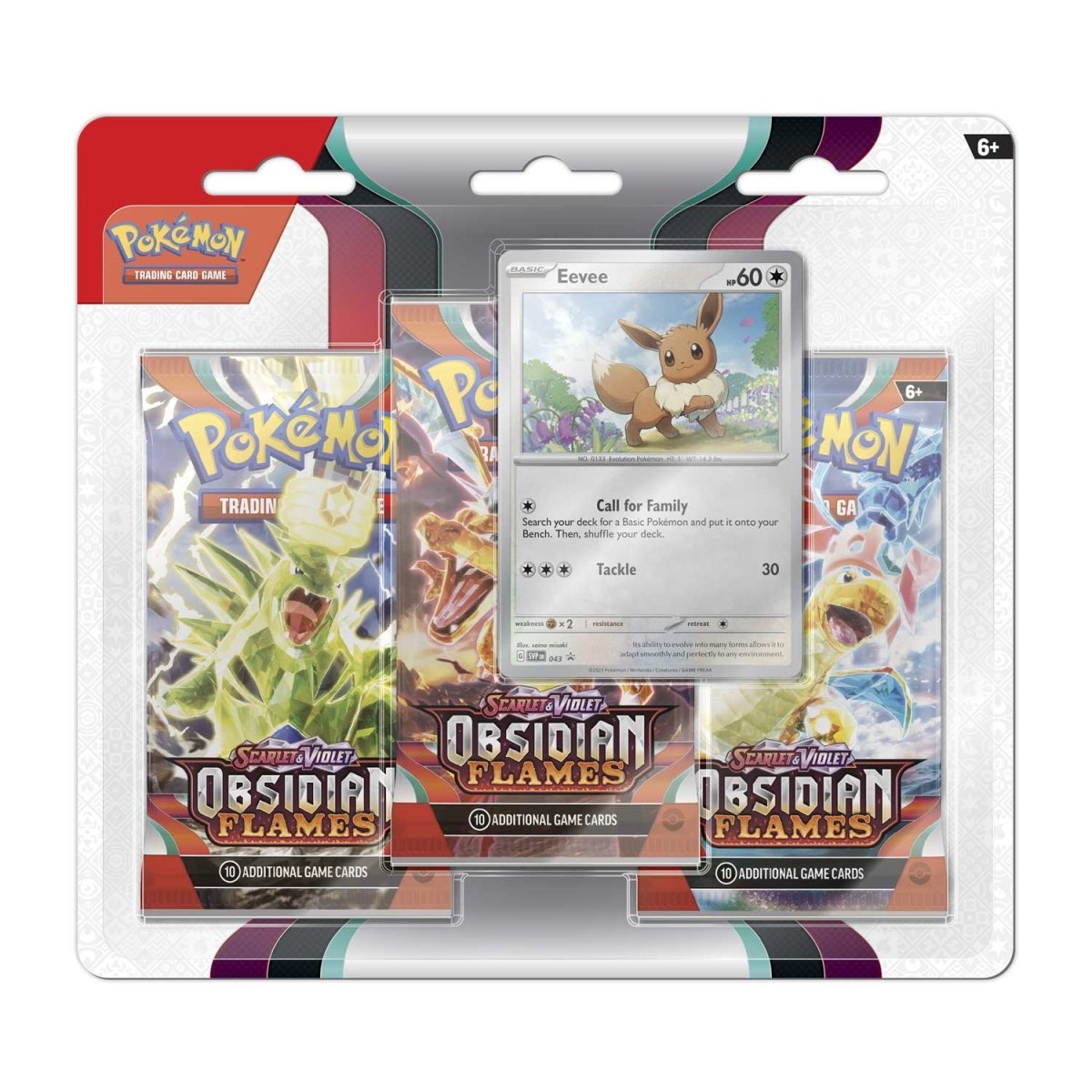 Obsidian Flames 3 Pack Blister Eevee