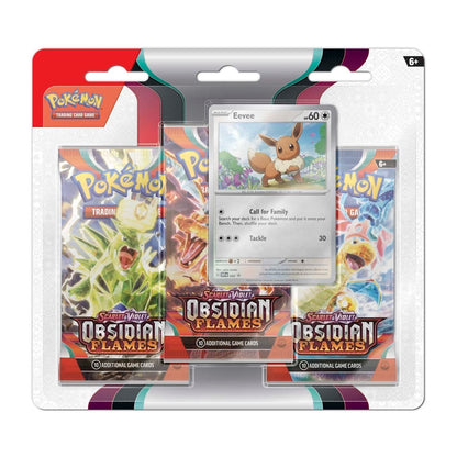 Obsidian Flames 3 Pack Blister Eevee