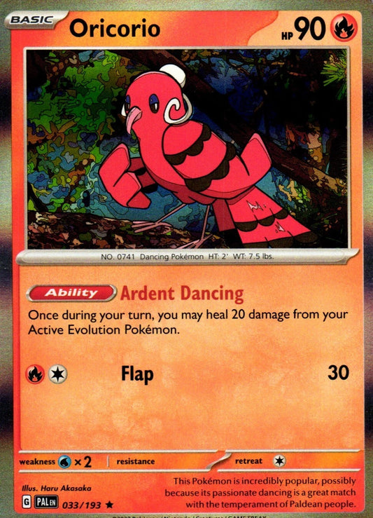 Oricorio Paldea Evolved Holo 033