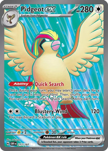 Pidgeot ex Obsidian Flames 217 Secret Rare