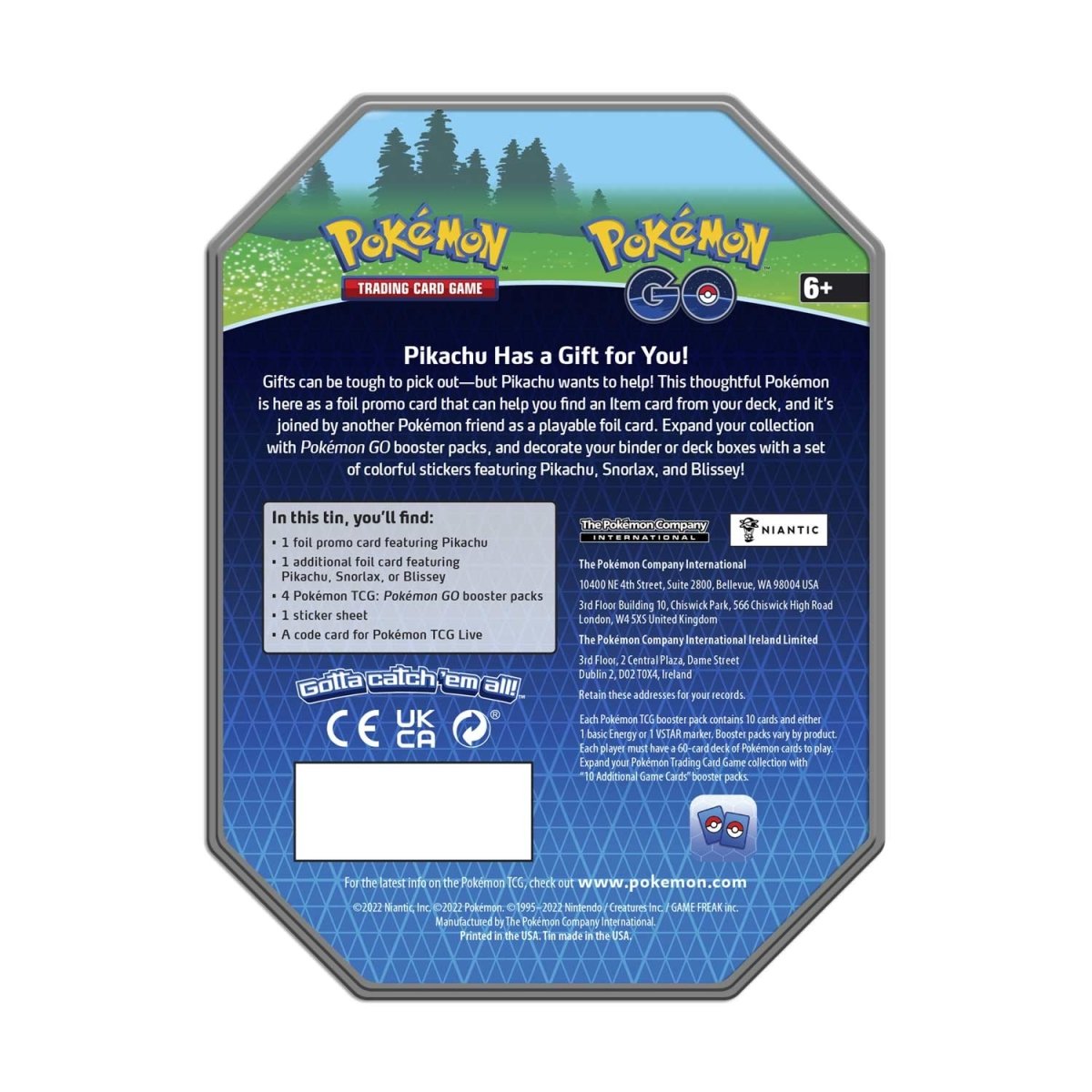 Pokemon Go Gift Tin Blissey back