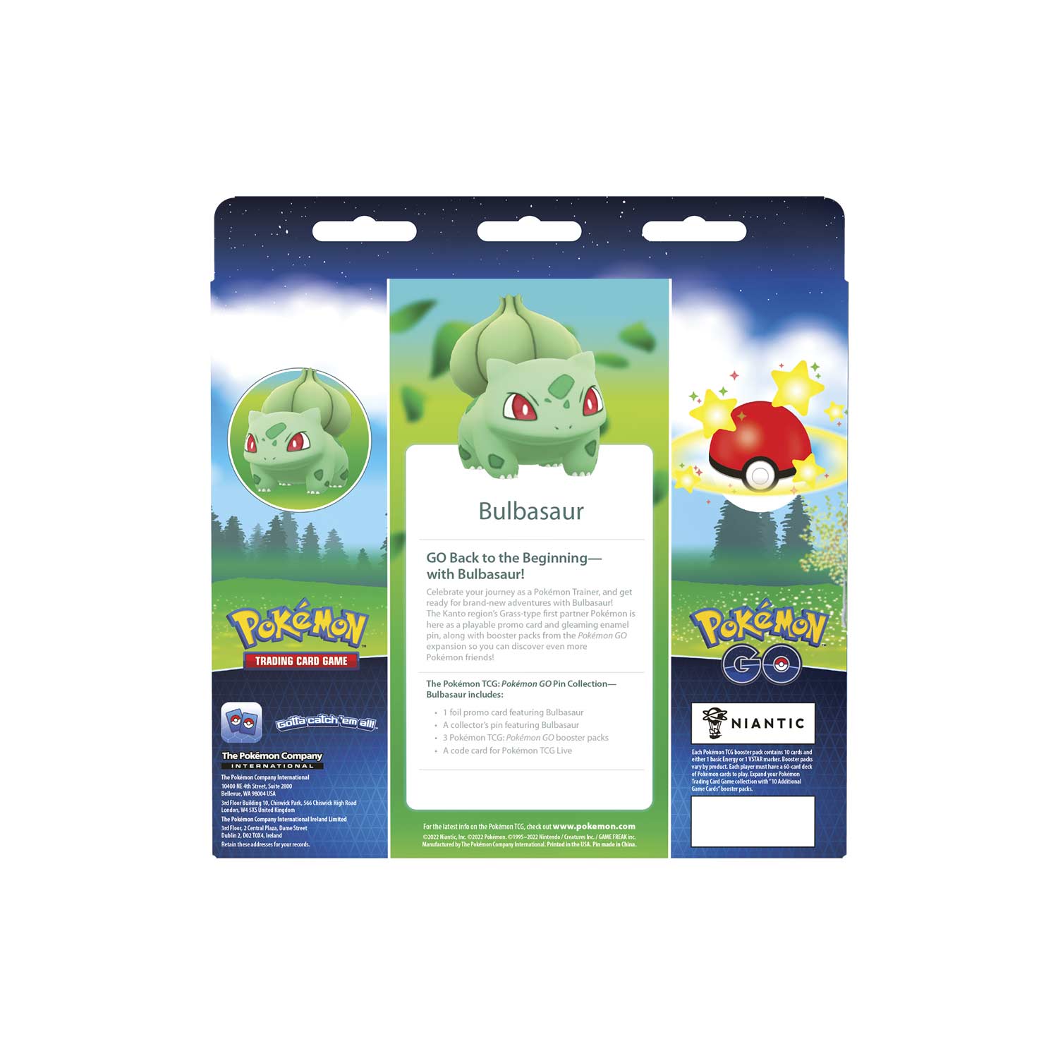 Pokemon Go Pin Collection Bulbasaur back