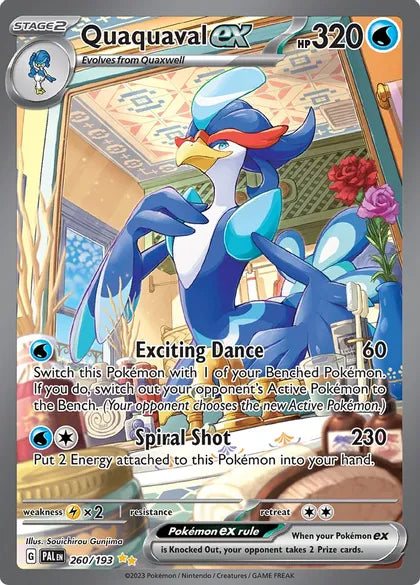 Quaquaval ex Paldea Evolved 260 Secret Rare