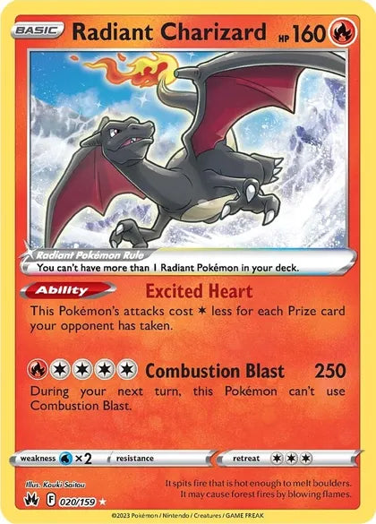 Radiant Charizard Crown Zenith 20 Ultra Rare