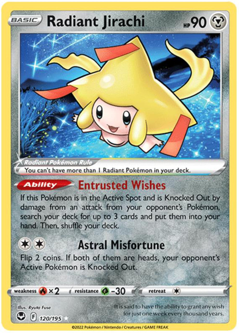 Radiant Jirachi Silver Tempest 120/195 (Ultra Rare) Reborn