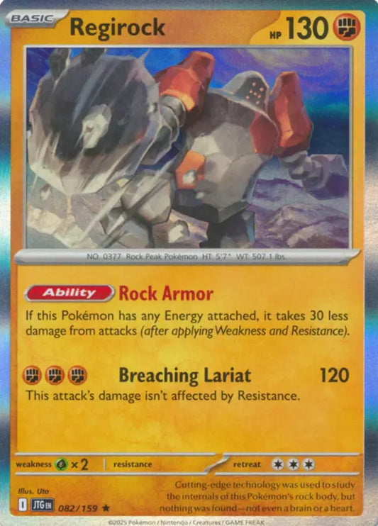 Regirock Journey Together Holo 082