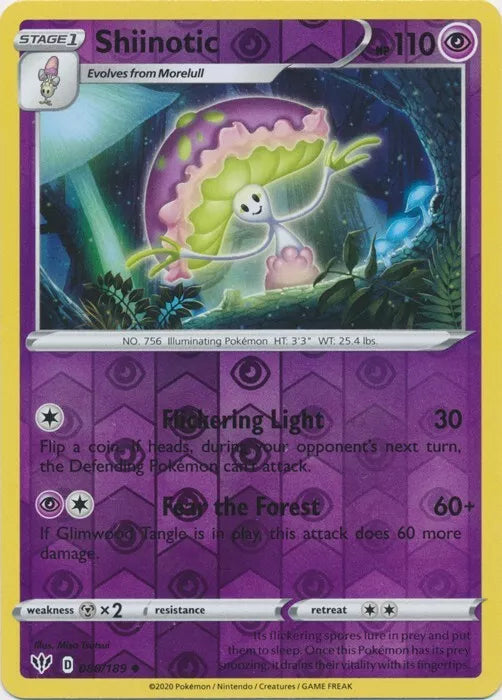 Shiinotic Reverse Holo Darkness Ablaze 080