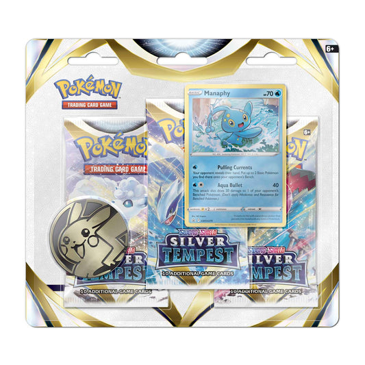 Silver Tempest 3 Pack Blister Manaphy front