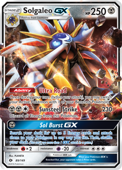 Solgaleo GX Sun & Moon Base 89 Ultra Rare