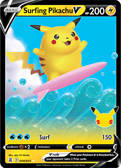 Surfing Pikachu V Celebrations 08 Ultra Rare