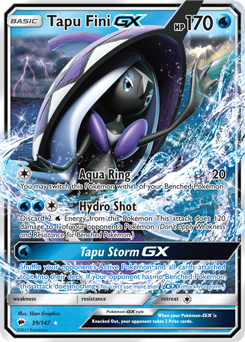 Tapu Fini GX Burning Shadows 039 Ultra Rare