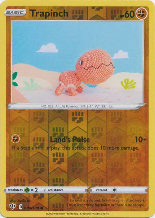 Trapinch Reverse Holo Darkness Ablaze 089